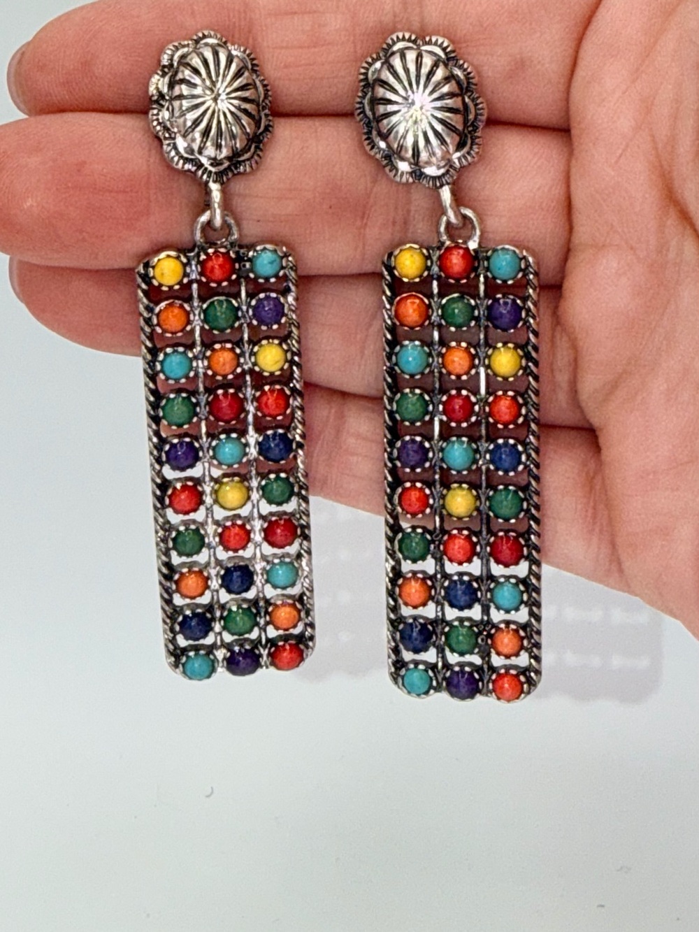 Multicolor Stone Drop Earrings - Women Jewelry